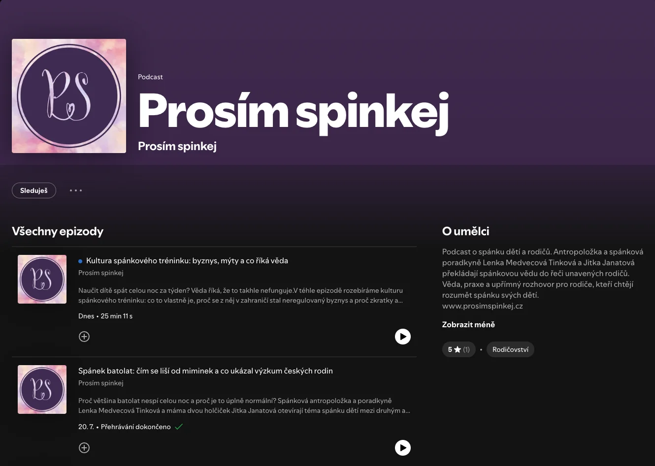 Prosím Spinkej